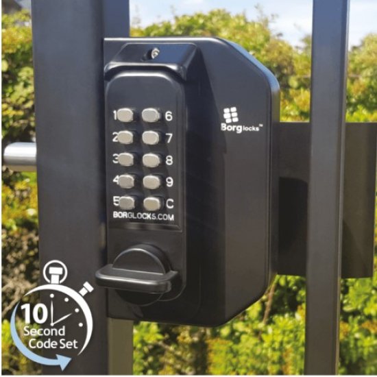 Borg Locks BL3080 MG Pro Mini Gate Lock Knob Operated Keypad With ...