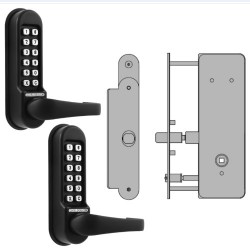 Codelocks CL0530 Back To Back Digital Lock Black Marine Grade with XTD Gate Lock