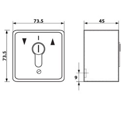 RGL Roller Shutter Momentary Keyswitch Surface Mount