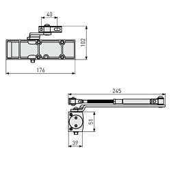 Abus AC7023 Overhead Door Closer Size 2-4