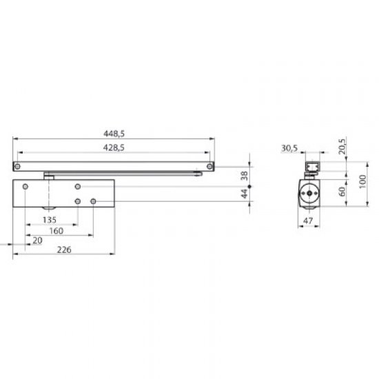 Geze Ts3000 Size 1-4 Overhead Cam Door Closer