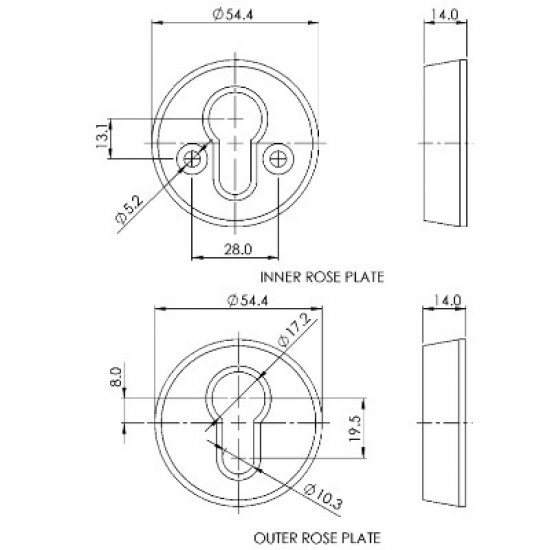 Era High Security Cylinder Escutcheon