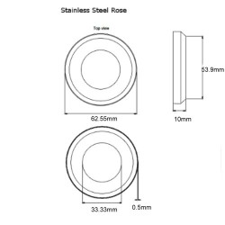 Asec Wall Door Stop Disc With Flat Buffer