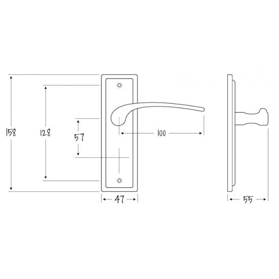 New York Plate Mounted Mortice Lock Lever Furniture