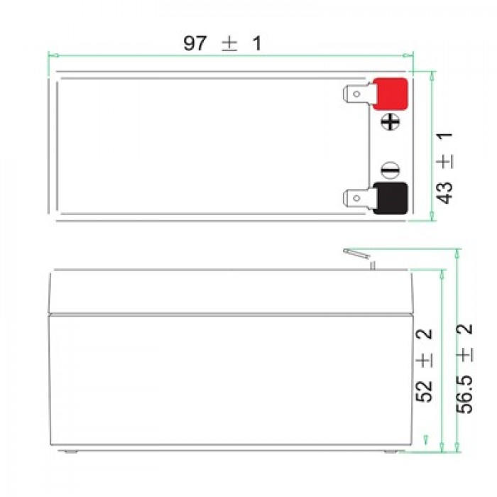 Lynteck OL1.3-12 12V 1.3Ah Sealed Lead Acid Battery