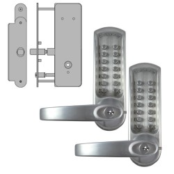 Codelocks CL0630 / CL0635 Back To Back Digital Lock Brushed Steel With XTD Gate Lock