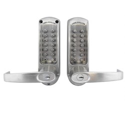 Codelocks CL0630 / CL0635 Back To Back Digital Lock Brushed Steel With XTD Gate Lock