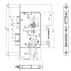 B-2322 Panic Function C Lock for Single Leaf Doors 