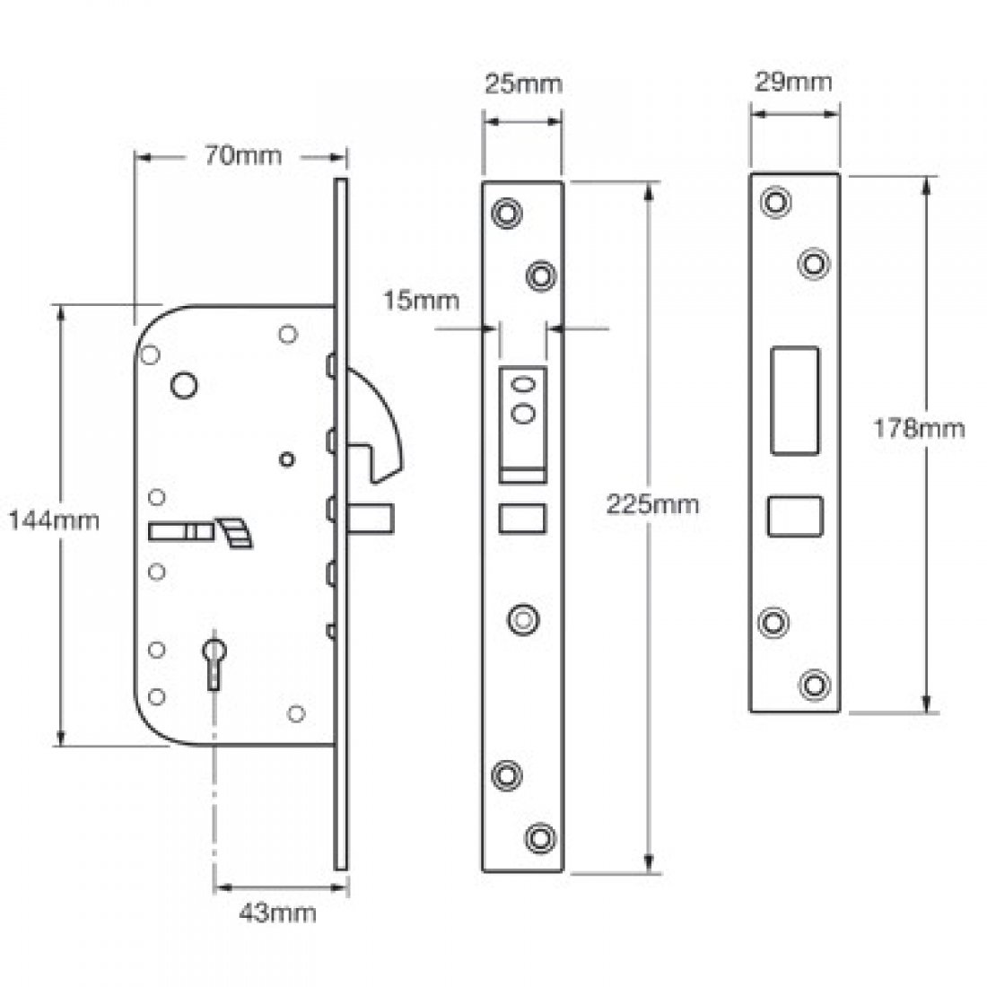 Chubb 3M50 Hookbolt Lock