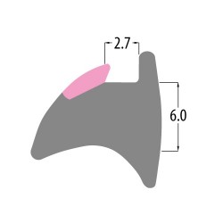 Upvc 6mm Pink Wedge Gasket To Suit Upvc Doors & Windows