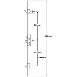 Era 2 Small Hooks Split Spindle Latch & Deadbolt With 16mm Radius Faceplate