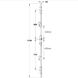 Fullex Crimebeater Flexi Lock Latch & Hookbolt Split Spindle 2 Deadbolts