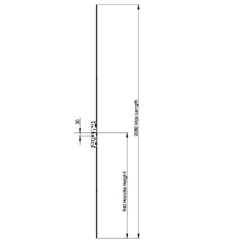 Kenrick Excalibur Slave Door Lock Twin Spindle EXDLSL