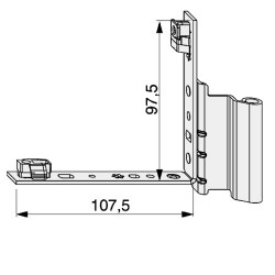 MACO TBT Rebated Corner Support 12/20-13 To Suit 13mm Eurogroove UPVC