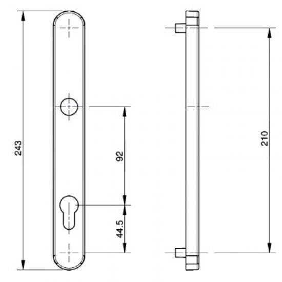 Fullex Nanocoast Plate Mounted Lever Handles