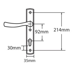 Winkhaus Palladio XL 92 Lever/Fixed Pad UPVC Furniture