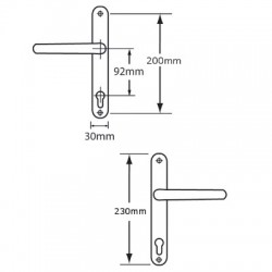 Upvc Furniture To Suit Roto 230mm Backplate