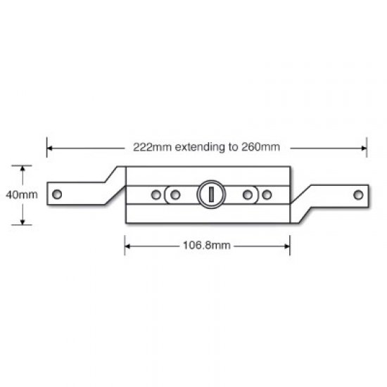 Inline Steel Roller Door Lock