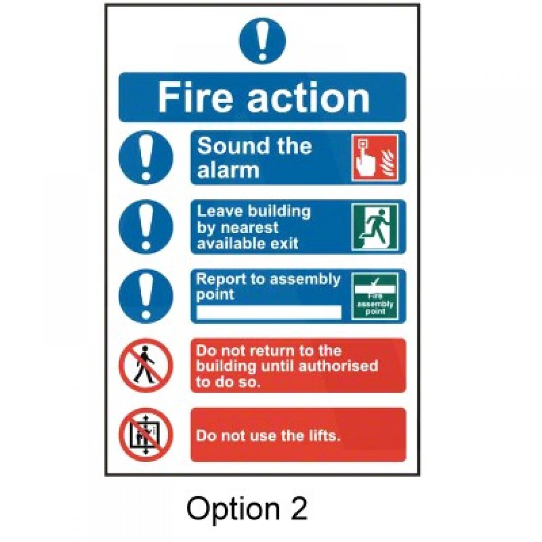 Fire Action Procedure Sign