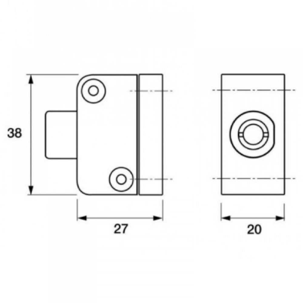 Chubb-Yale 8K102 Wooden Push To Lock Casement Window Lock White