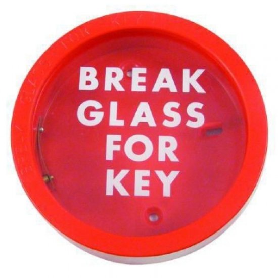 Red Round Emergency Key Box