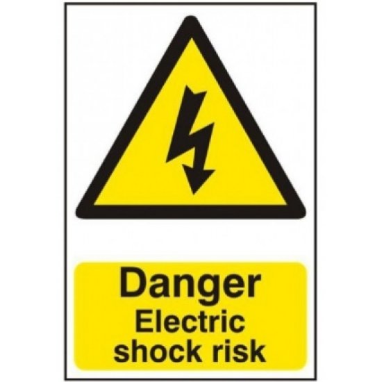 Danger Electric Shock Risk Sign